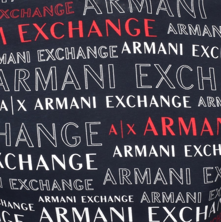 Alternative Image for ProductArmani Exchange Crew Neck Logo T Shirt Navy3